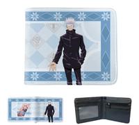 Sonsoke Itadori Yuji Satoru Gojo Anime Men Wallets Bi-Fold Wallet ID Card Credit Card Multi Purpose Wallet for Men and Women Gift Cosprey (Satoru Gojo 6)