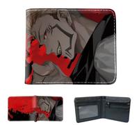 Sonsoke Itadori Yuji Satoru Gojo Anime Men Wallets Bi-Fold Wallet ID Card Credit Card Multi Purpose Wallet for Men and Women Gift Cosprey (Itadori Yuji 27)