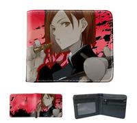 Sonsoke Itadori Yuji Satoru Gojo Anime Men Wallets Bi-Fold Wallet ID Card Credit Card Multi Purpose Wallet for Men and Women Gift Cosprey (Kugisaki Nobara 7)