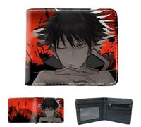 Sonsoke Itadori Yuji Satoru Gojo Anime Men Wallets Bi-Fold Wallet ID Card Credit Card Multi Purpose Wallet for Men and Women Gift Cosprey (Fushiguro Megumi 8)