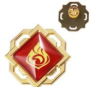 Sonsoke Vision Brooch Pins Liyue Lapel Pin Badges Merch Breastpin Pin Backpack Accessories Decor Cosplay Gift (pyro)