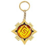 Sonsoke Vision Natlan Elemental Keychain Merch Time Game Character Cosplay Keyring Pendant Accessories Elemental Gem（Geo）