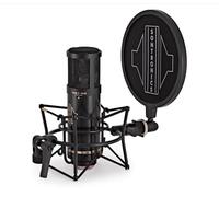SONTRONICS STC-3X Professional 3-Pattern LDC XLR Studio Condenser Microphone. Broadcast, Podcast & Recording Vocals. Shock Mount, Pop Shield & Cable. Lifetime Mic Warranty - Designed in UK - Black