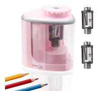 Sonuimy Battery Pencil sharpeners for Colored Pencils, Portable Electric Pencil Sharpener for #2 No.2 HB Pencils (6-8mm), Battery Operated sharpeners for Artist Classroom School Work Office -Pink