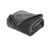 Sonvie Jacquard Flannel Throw Blanket Queen Size, Soft & Fluffy Blanket for Sofa, Couch & Bed, OEKO-TEX Certified, Breathable & Warm Bed Blankets 200x240cm, Dark Gray