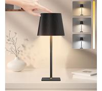 SONVIEE LED Table Lamp, Wireless Table Lamp, Wireless Dimmable Touch LED Battery Table Lamp, Height Adjustable, 3 Colour Temperatures, 4800 mAh, Suitable for Indoor and Outdoor Use, Rechargeable,