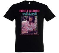sonvsee First Blood Miami T Shirt Vice John Rambo Sylvester Fun 80S Retro T Shirt Black XL