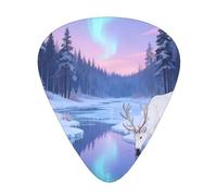 Sonw Forest Deer Guitar Picks Gift Set - 12 Smooth Durable Plectrums For Acoustic, Electric & Bass Guitar, Perfect Present For Guitar Lovers & Musicians