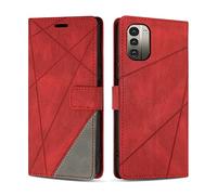 SONWO Case for Nokia G11 / Nokia G21, Premium PU Leather Flip Wallet Case Magnetic Closure Cover Case Card Slots kickstand Phone Case for Nokia G11 / Nokia G21, Red