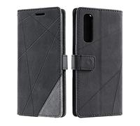 SONWO Case for OPPO Find X2 Neo Case, Premium Leather Flip Wallet Case Magnetic Closure Card Slots kickstand Phone Case for OPPO Find X2 Neo, Black