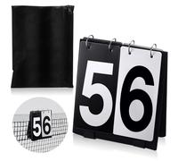 Sonwyoung 1 Pack Over Net Tennis Score Keeper Flip Scoreboards Portable for Volleyball Basketball Coaching Tennis Outdoor (Numbers 0-9,Black)