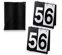 Sonwyoung 1 Pack Over Net Tennis Score Keeper Flip Scoreboards Portable for Volleyball Basketball Tennis Outdoor (Numbers 0-9,Black)