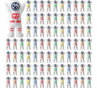 Sonwyoung 100 Pcs Mini Astronaut Figurines, Miniature Astronaut Toys Tiny Spaceman Figures for Kid Birthday Space Party Favor Piñata Goodie Bag Christmas Stocking Stuffers Halloween Treat (Multicolor)