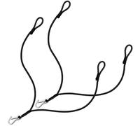 Sonwyoung 2 Pcs 20Ft Double Heavy Duty Bungee Line Boat Rope Anchor Absorber, Docking Boat Accessories for Pontoon, Kayak Protection Boating Gifts for Men(Black)