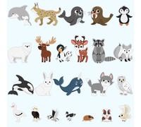 Sonwyoung 23 Pcs Felt Board Story Sets Polar Animals Felt Story Board Pieces Arctic Antarctica Ocean Animal Bear Penguin Whale Preschool Wall Storyboard Educational Learning Play Kit for Kids
