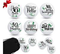 Sonwyoung 6 Pcs Birthday Golf Balls Gift Funny Golfer Gift Set Golf Birthday Set Professional Practice Ball for Men Golfers(30th)