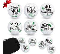 Sonwyoung 6 Pcs Birthday Golf Balls Gift Funny Golfer Gift Set Golf Birthday Set Professional Practice Ball for Men Golfers(40th)