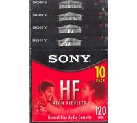 Sony 10C120HFL 120-Minute HF Cassette Tape (10-Brick)