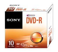 Sony 10DMR47SS 16x DVD-R 4.7GB Recordable DVD Media - 10 Pack