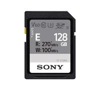 Sony 128GB SF-E Series UHS-II U3 V60 SDXC Digital Memory Card - Read 270MB/S Write 100MB/S SFE128A