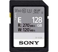 Sony 128GB SF-E Series UHS-II U3 V60 SDXC Digital Memory Card - Read 270MB/S Write 120MB/S SFE128