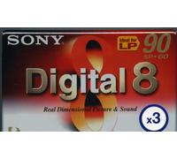 Sony 3 Pack 60 Min Digital 8 Cassette