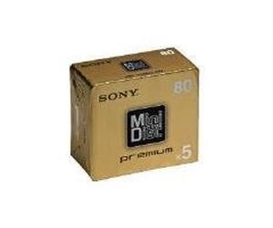 Sony 5MDW80PR 80min Colour Mini Disk (Pack of 5)
