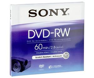 Sony 60min 8cm Double Sided 2.8 GB DVD-RW Re-Recordable DVD