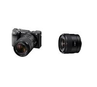 Sony α6400 E-mount compact mirrorless camera with 18-135mm Lens + Sony E 11 mm F1.8 APS-C Wide Angle Prime Lens (SEL11F18) Black