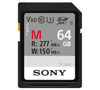 Sony 64GB M-Series UHS-II U3 V60 SDXC Memory Card - Read 277MB/s Write 150MB/s