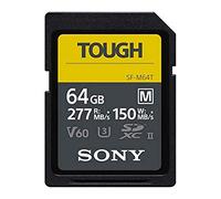 Sony 64GB SF-M series TOUGH specification UHS-II U3 V60 SDHC Digital Memory Card Card - Read 277MB/s Write 150MB/s SFM64T