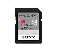 Sony 64GB SF-M Series UHS-II U3 V60 SDHC Digital Memory Card - Read 277MB/S Write 150MB/S SF-M64