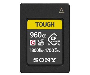 Sony 960GB Tough CFexpress Type A Flash Memory Card | VPG400 High Speed G Series with Video Performance Guarantee (Read Speed 1800MB/s, Write Speed 1700MB/s) - CEA-G960T