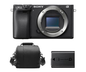 SONY A6400 Body Black +camera Bag + NP-FW50 Battery