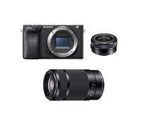 Sony a6400 Mirrorless Camera Bundle: 16-50mm OSS + 55-210mm OSS Lenses