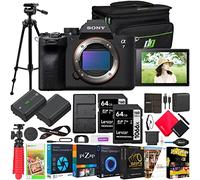 Sony a7 IV Full Frame Mirrorless 33MP Alpha Interchangeable Lens Camera Body ILCE-7M4/B Bundle with Deco Gear Photography Case + Tripod + Extra Battery, Dual Charger, Software Kit and Accessories