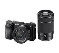 Sony Alpha 6100 APS-C Mirrorless Camera with 16-50 mm & 55-210 mm Fast 0.02s Auto Focus with Eye Detection for Humans and Animals, 4K Film Recordings and Tilting Display