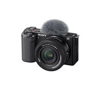 Sony Alpha ZV-E10 - APS-C Interchangeable Lens Mirrorless Vlog Camera Kit - Black, ZVE10KB