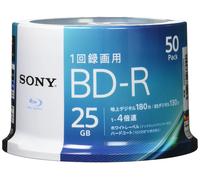 SONY Blank Blu-ray BD-R 50BNR1VJPP4 25GB 1-4x 50 Disk for Video Japan New