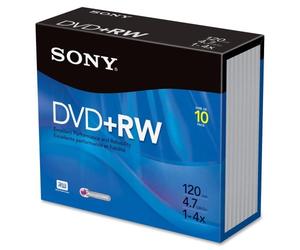 Sony Branded DVD+RW Rewritable Disks