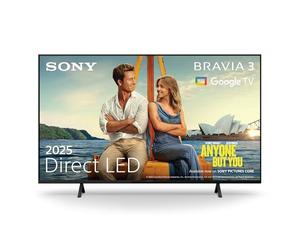 Sony BRAVIA 3 - Direct LED, X-Balanced Speaker, Dolby Vision/Atmos, IMAX Enhanced, Google TV (2025), Google Cast, Apple AirPlay 2, Eco Dashboard 2, Game Menu 2 - 85-inch