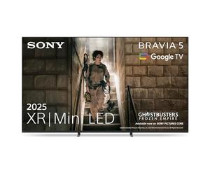 Sony BRAVIA 5 - XR, Mini LED, AI XR Processor, Acoustic Multi-Audio, Dolby Vision/Atmos, IMAX Enhanced, Google TV (2025), Google Cast, Apple AirPlay 2, Eco Dashboard 2 - 75-inch