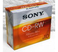 SONY CD-RW 700MB / 80min Disks x 10 - New + Sealed. Quick UK Despatch