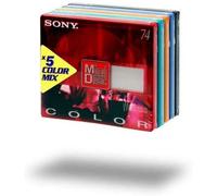 Sony ColoursMiniDisc 5-Pack 74min MD (Mixed Colour)