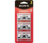 Sony (Duplicate of b000bsva3 m) Microcassette (60min), Pack of 3