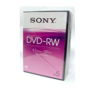 Sony - DVD-RW (rewritable) in Video Box, 2x 5 DVDs with 120 minutes each.