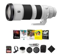 Sony FE 200-600mm f/5.6-6.3 G OSS Lens for E-Mount - Telephoto Range Lens with 64GB Extreme PRO UHS-I SDXC Memory Card, Corel Software Kit & Cleaning Cloth - Essential Bundle