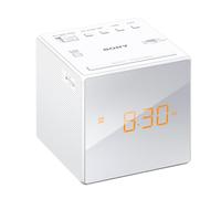 Sony ICFC1W 'Cube' Radio Alarm Clock FM/AM Tuner Single Alarm White