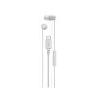 Sony IER-EX15C USB-C Plug, Wired in-Ear Headphones for iPhone and Android Phones, with Built-in Multi-Function Button, Volume and Mic Control, Supports USB Audio Class 1.0 Devices, White