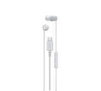 Sony IER-EX15C USB-C Wired Earbuds with Mic - Lightweight In-Ear Headphones for Android, iPhone, Laptop & PC - Tangle-Free Cable, Clear sound - Perfect for Travel & Everyday Use - White